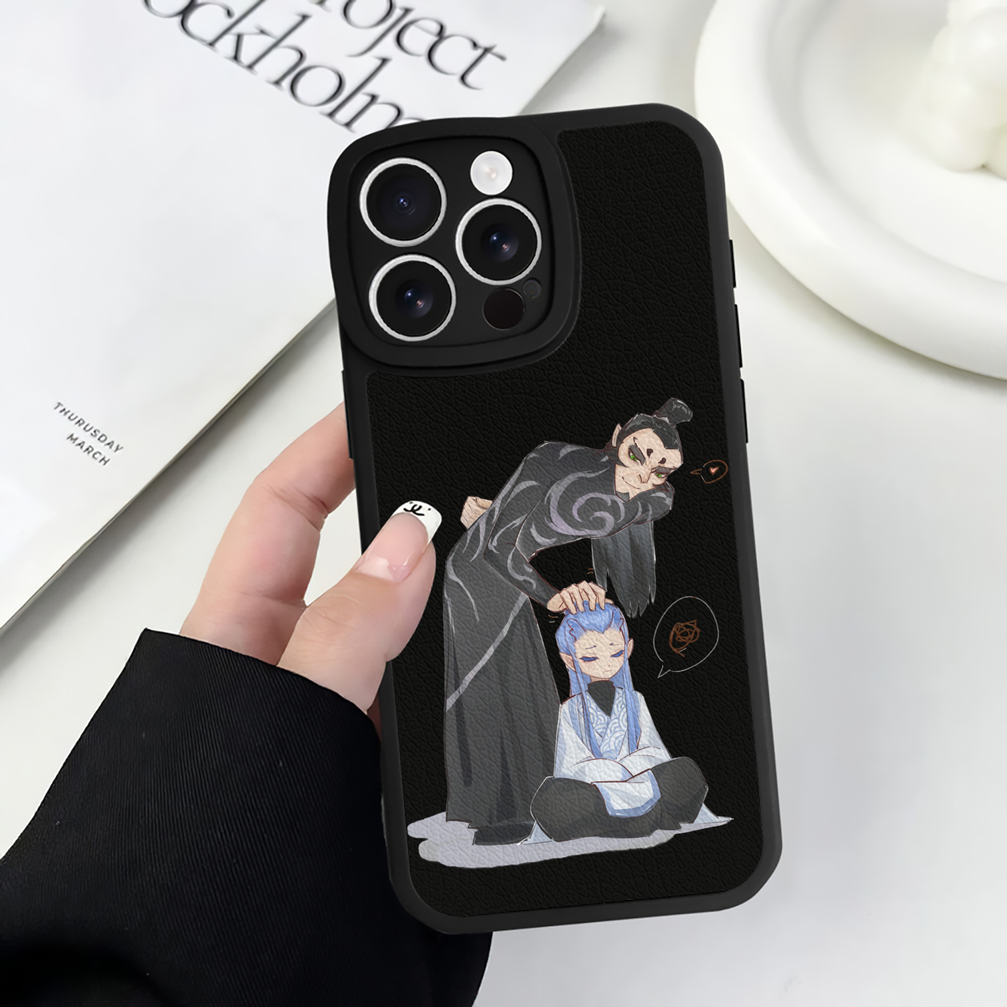 （画像用） Ne Zha 2 ナタ 魔童の大暴れ 【iPhone 16シリーズ対応】シリコンスマホケース（レザー調） 材質：シリコン